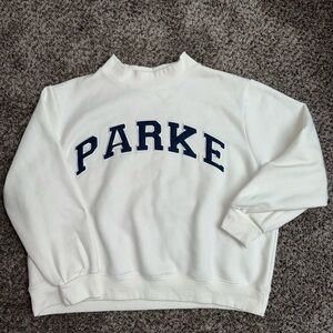 Parke White Mockneck Sweatshirt